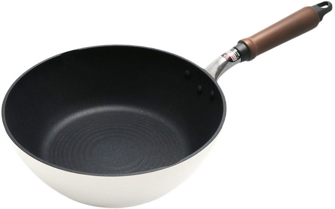hokua 北陸 PLAIRE IH輕量不沾深型平底鍋 日本製 尊爵白, 1個, 24cm