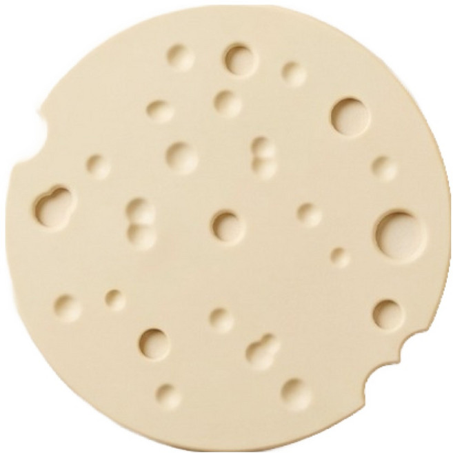위티미티 실리콘 치즈 냄비받침 B114, 크림치즈, 1개