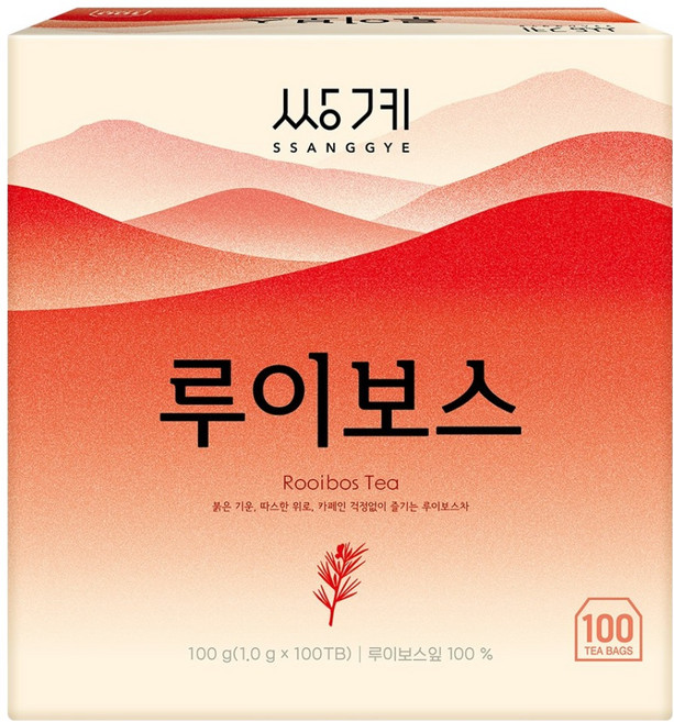 쌍계명차 루이보스, 1g, 1개, 100개입