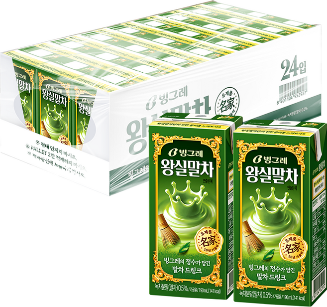 빙그레 왕실말차, 24개, 190ml