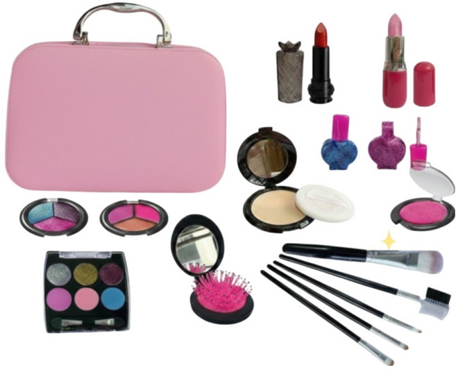 조이콕콕 어린이 무지 메이크업 놀이 세트, 1세트, 핑크