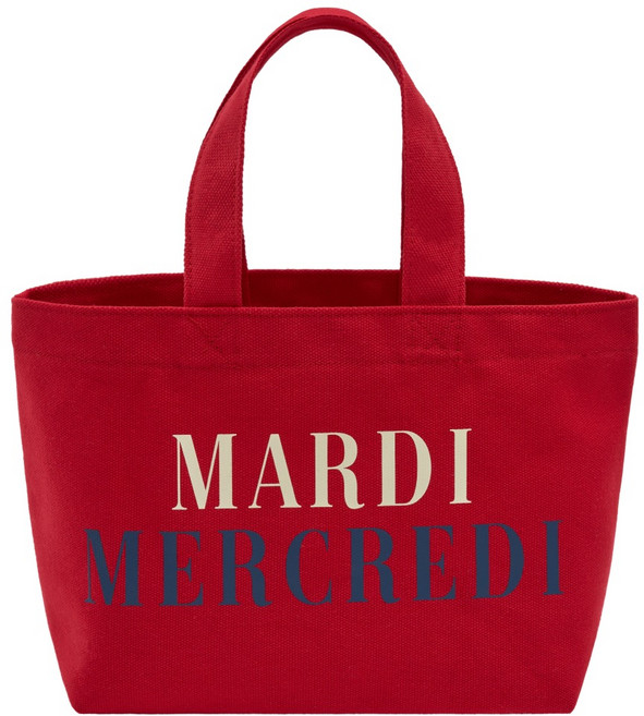 Mardi Mercredi LA TYPO FRANCAISE 帆布托特包