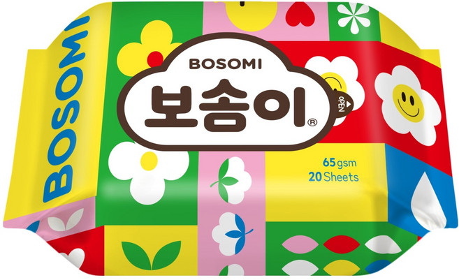 보솜이 펀앤플레이 아기물티슈 휴대형, 65g, 20매, 1개