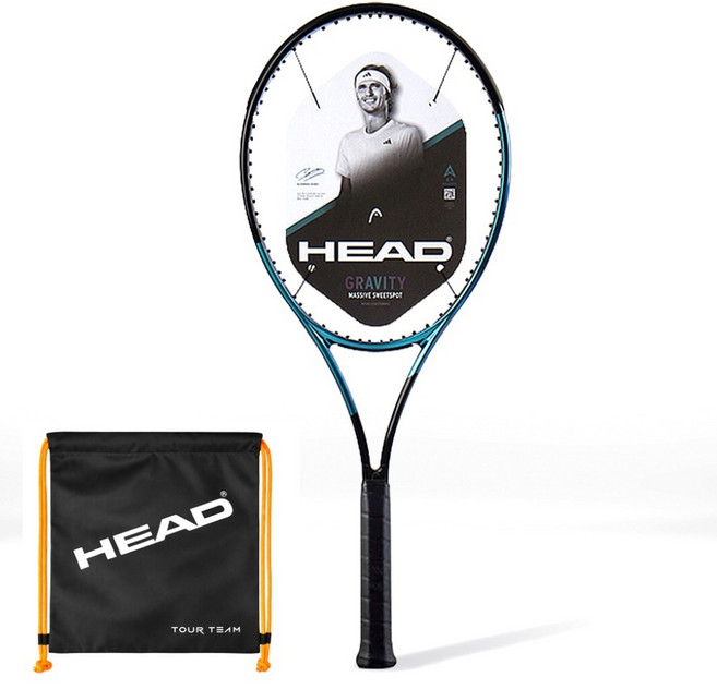 헤드 테니스라켓 Gravity Team 2025 G2 + 팀스포츠백 세트, 블랙 + 그라데이션, 1세트, 231145
