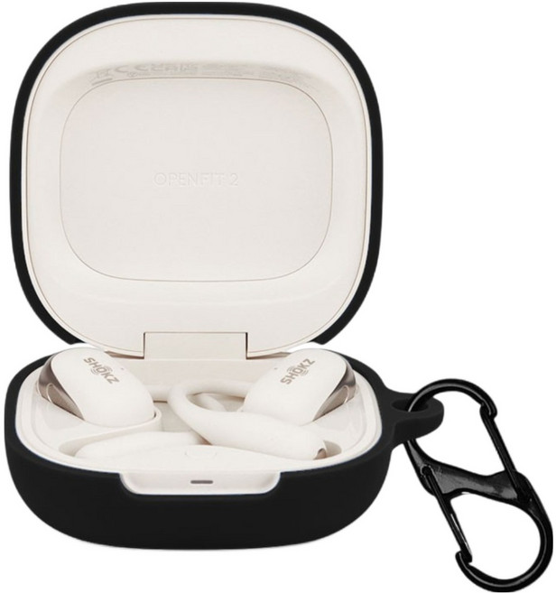 GRAYCO 샥즈 오픈핏2 플러스 T921 실리콘 일체형 보호 케이스, 블랙, 1개