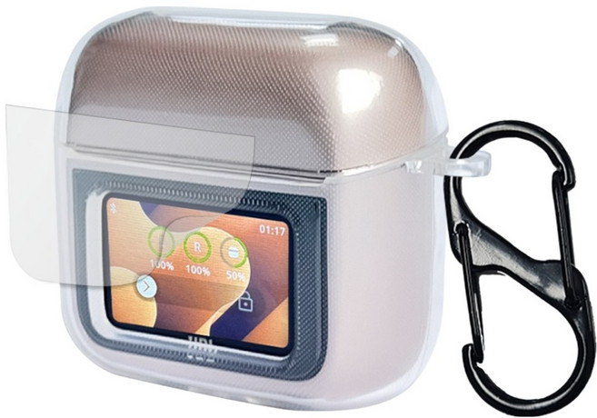 GRAYCO JBL TOUR PRO3 슬림핏 케이스 + 액정 필름 세트, 1세트, 투명(케이스)