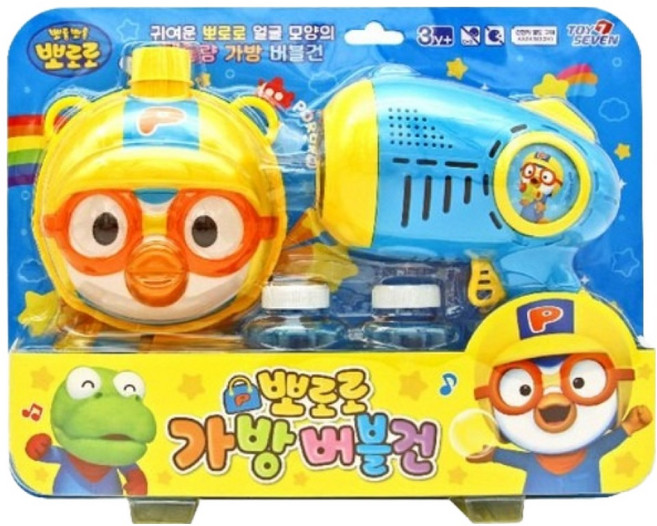뽀로로 가방버블건, 1개, 혼합색상, 1개