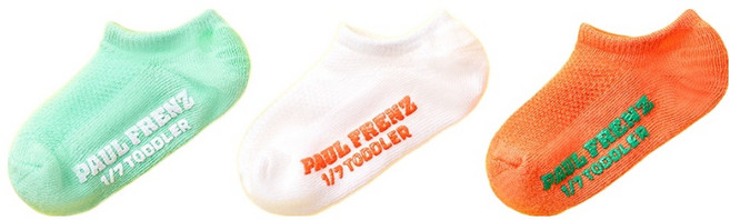 폴프랜즈 원사이즈 쿨 메쉬 스니커즈 양말 3켤레 세트