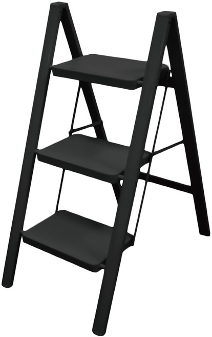 ONE HOUSE 穩固家用登高折疊梯 OH-K606-A1 典雅黑, 1個