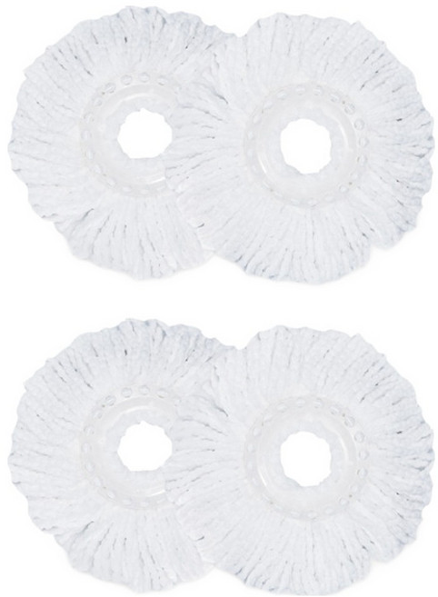 비상 스테인레스 통돌이 회전 물걸레밀대 청소패드 36 x 5 cm, 4개