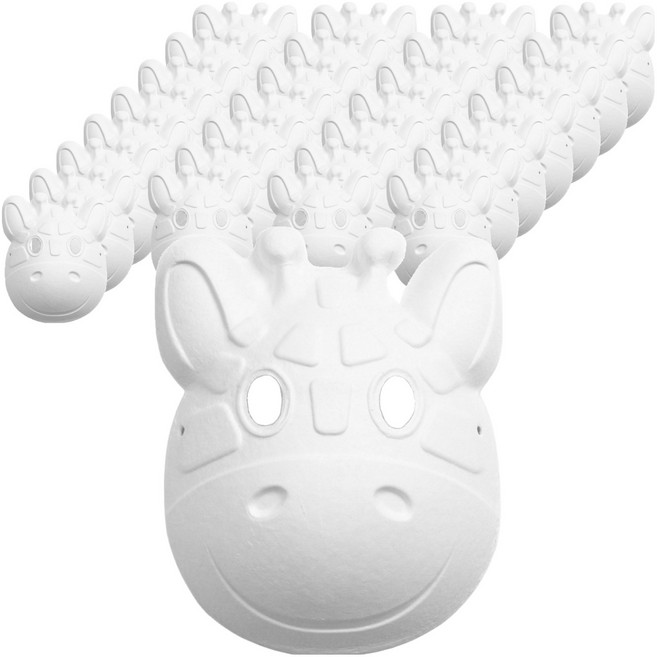 minhwashop 紙面具製作 長頸鹿 UDOPP0016, 180個, 單一顏色