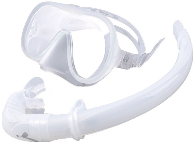 이츠라이프 프리다이빙 일안식 썬비치 스노클링 마스크, 투명