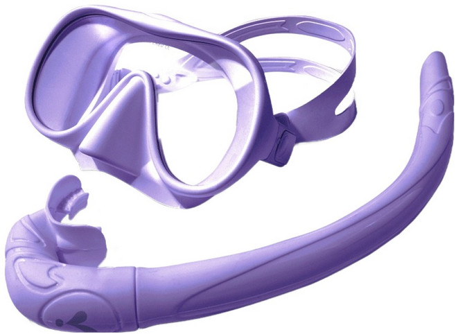 이츠라이프 프리다이빙 일안식 썬비치 스노클링 마스크, 라벤더