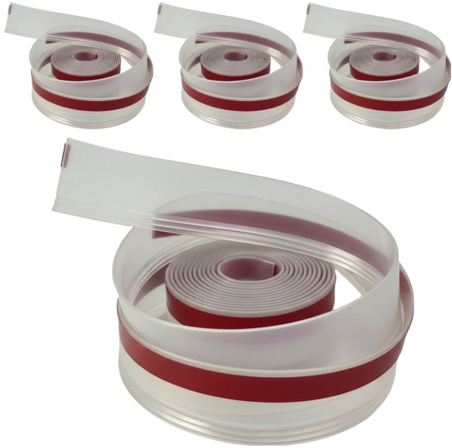 Perfectforyou 고밀도 실리콘 문풍지 투명, 4개