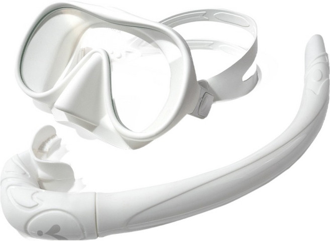 이츠라이프 프리다이빙 일안식 썬비치 스노클링 마스크, 화이트