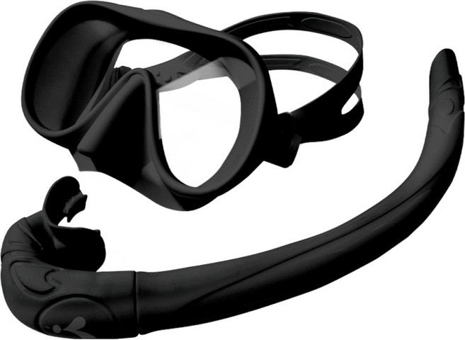 이츠라이프 프리다이빙 일안식 썬비치 스노클링 마스크, 블랙