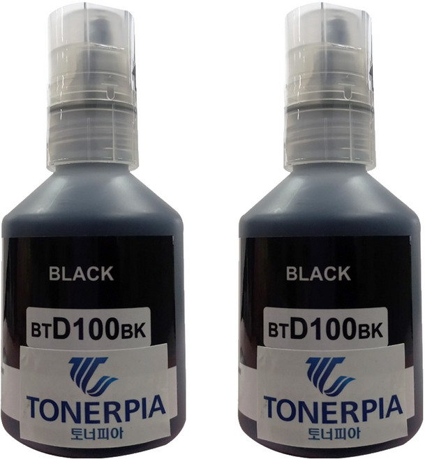 토너피아 브라더 프린터 MFC-T930DW / MFC-T935DW / DCP-T436W / DCP-T536W / DCP-T730W 호환잉크 BTD100, 검정, 2개