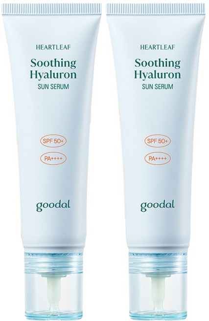 goodal 魚腥草鎮靜玻尿酸防曬精華 SPF50+ PA++++, 2個, 50ml