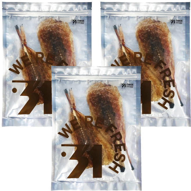 31건어물 통순살 꼬리아귀포, 3개, 170g(5마리)