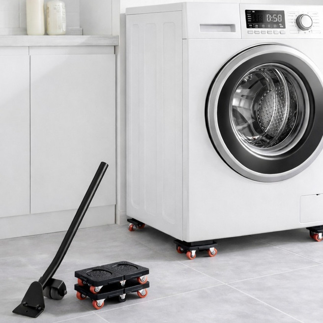 제이에스리빙 탱크 가구 이동을 블랙레드 T8940525, 1개, 블랙 + 레드