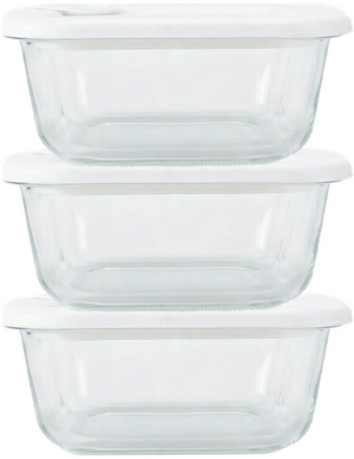 경성리빙테크 내열유리 밥용기, 3개, 320ml