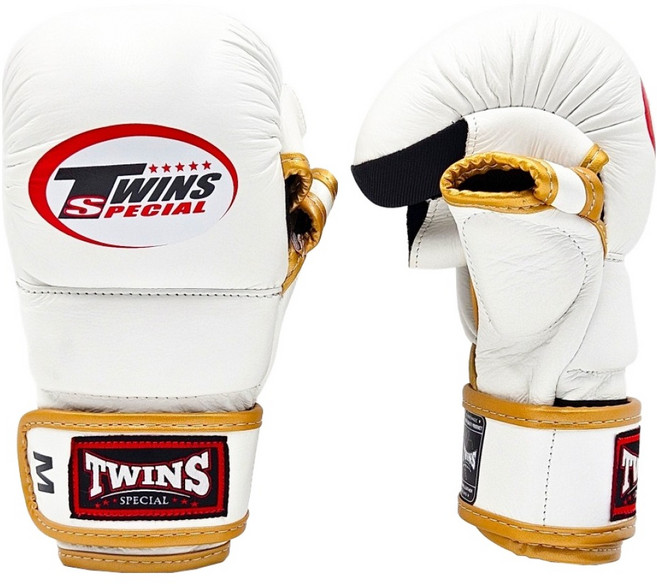 트윈스스페셜 GGL14 스파링 MMA 글러브 양손착용, 화이트 + 골드, 1개