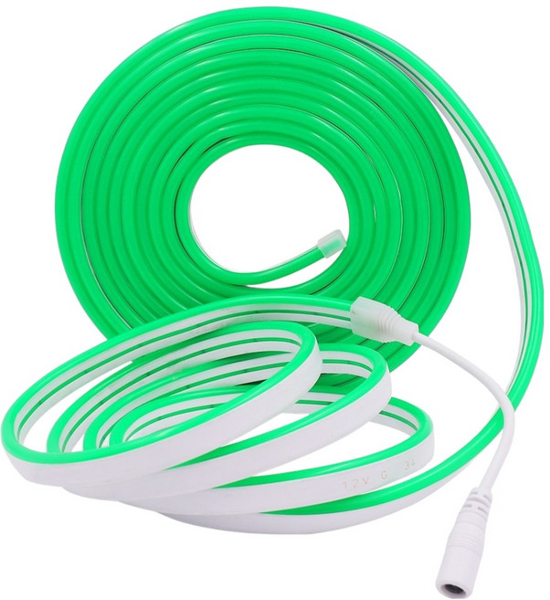 지아이비 DC12V LED 네온플렉스 간접 줄조명 6mm x 12 mm x 5m, 그린, 1개