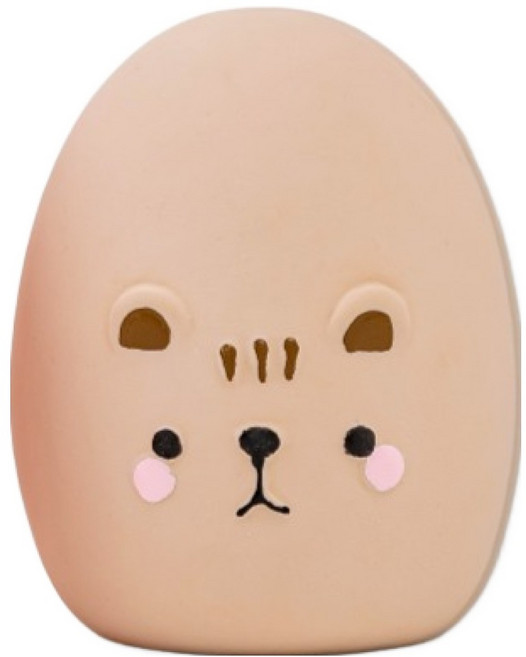 아아랜드 에그몽즈 삑삑이 라텍스 토이, 베이지, 1개