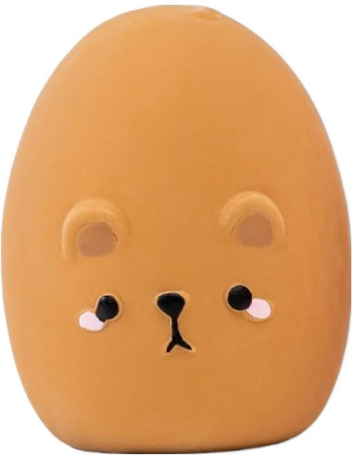 아아랜드 에그몽즈 삑삑이 라텍스 토이, 브라운, 1개