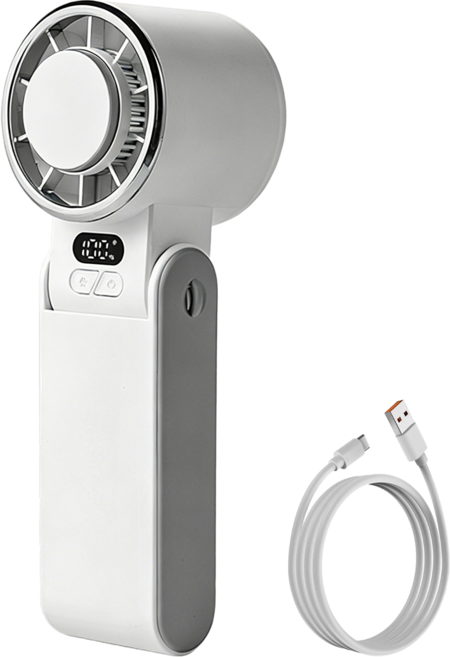 CYKE 手持高速TEC製冷風扇 附充電線, 白色, 659