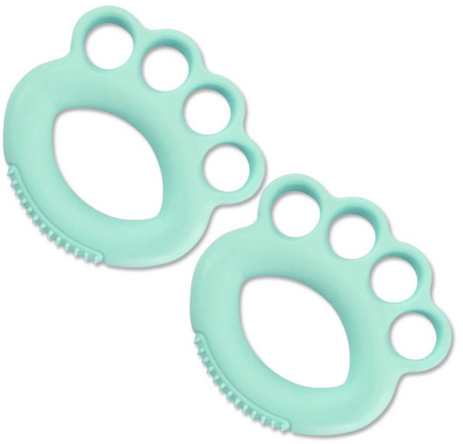 손가락 그립형 도넛 실리콘 악력기 9kg, 민트, 2개