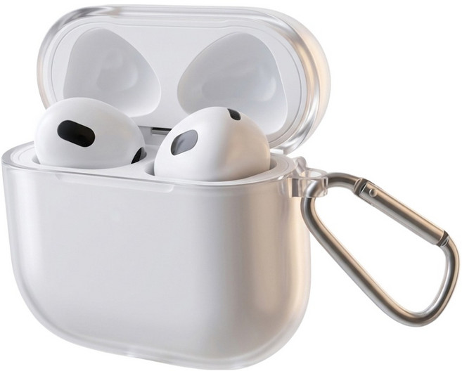 캔모어 에어팟 TPU 투명 케이스 + 카라비너 세트, 에어팟 프로3