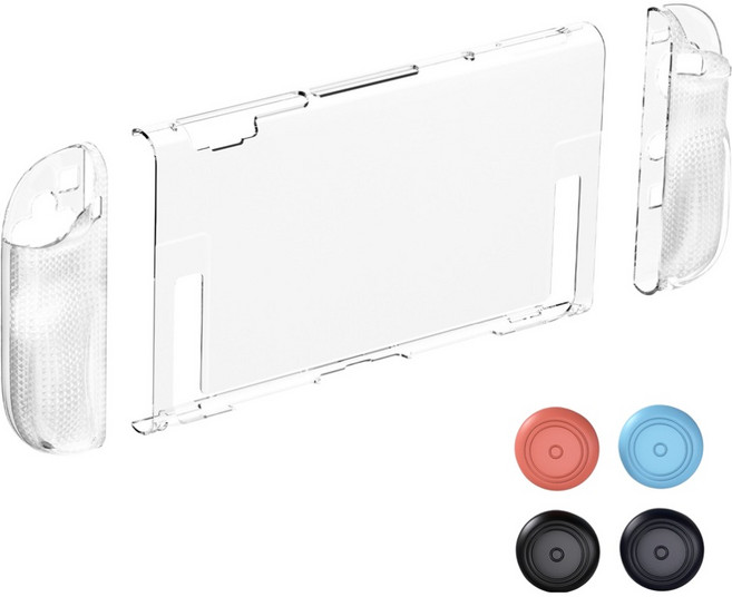호후 닌텐도 스위치2 하드 풀커버 슬림 케이스 커버 스틱커버 세트, 투명, 1세트