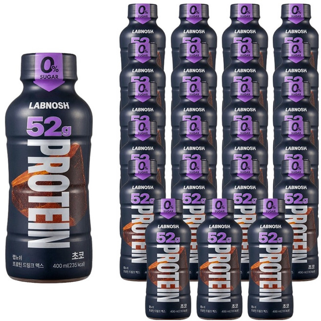 랩노쉬 프로틴 드링크 맥스 초코, 24개, 400ml