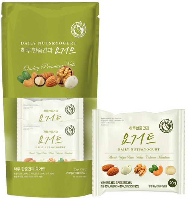 너츠브라더 하루한줌견과 요거트 10p, 200g, 1개