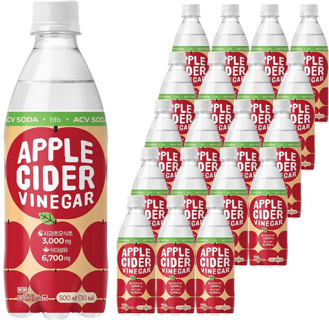 봉봉 애사비 소다, 500ml, 20개