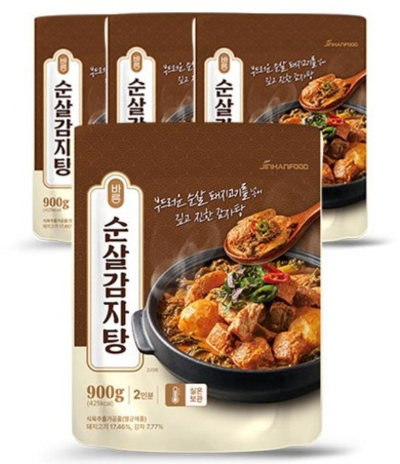 JinHAnFOOD 正宗無骨馬鈴薯排骨湯, 900g, 4個