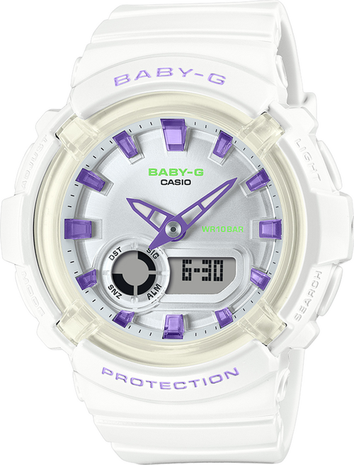CASIO 卡西歐 BABY-G 雙顯錶 BGA-280DN-7ADR, 白色, 1個