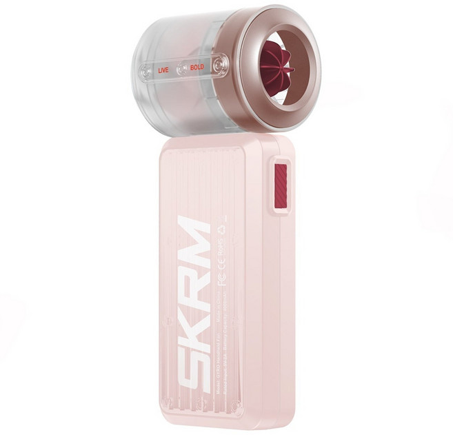 SKINARMA 手持風扇 4000mAh, 粉色, Gyro