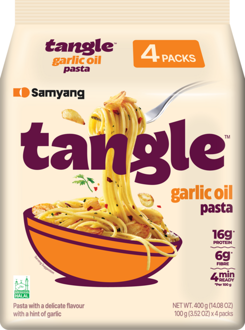 Samyang Foods 三養 清炒蒜頭義大利麵 4個裝, 100g, 1組