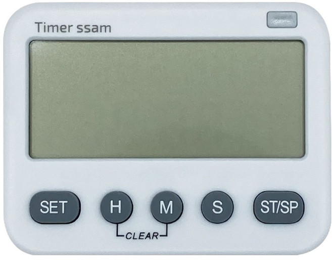 TIMER SSAM 雙碼靜音碼錶, 白色系, 1個