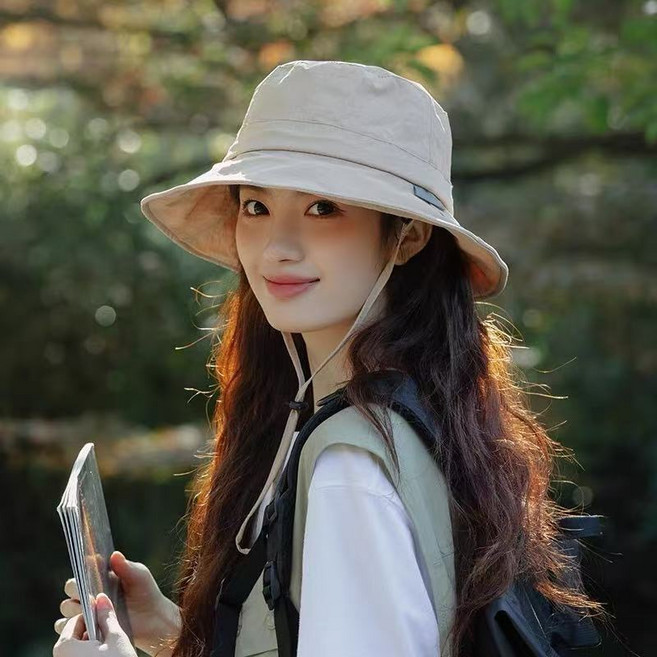 DBOPPA 女性用便攜式露營釣魚戶外可調式綁帶漁夫帽 JNHA2428