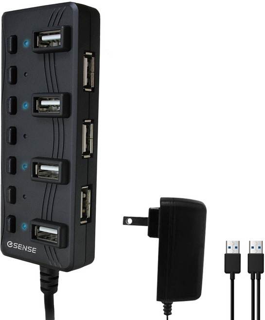 ESENSE 逸盛 擴充戰士升級版 7-Port USB2.0 HUB-2A, 灰色, 1個