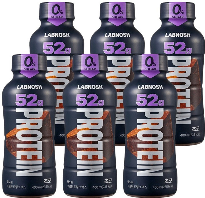 랩노쉬 프로틴 드링크 맥스 초코, 6개, 400ml