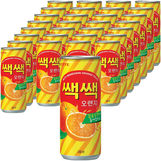 쌕쌕 오렌지 음료, 240ml, 30개