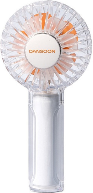 단순생활 더블팬 미니 휴대용 손 선풍기, 클리어 화이트, 07171