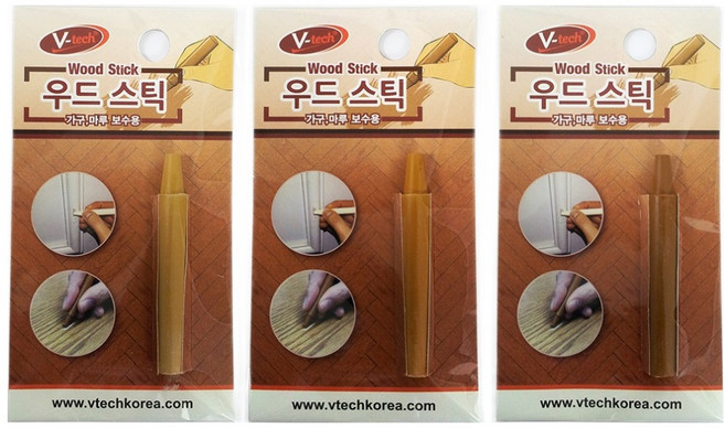 Vtech 목재 흠집 보수 우드스틱 3종 세트, 1세트
