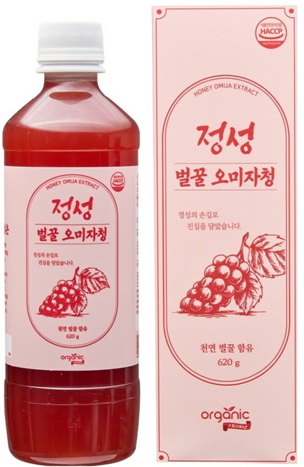 오가닉프렌즈 정성 벌꿀 오미자청, 1개, 1개입, 620g