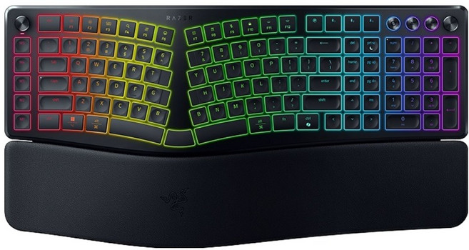 레이저 Pro Type Ergo 펜타그래프 스위치 무선 인체공학 블루투스 키보드, 블랙, RZ03-05440100-R3M1, 제조사축