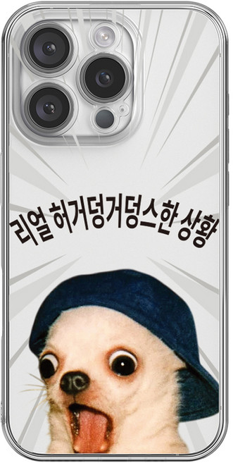 핫티몰 재밌는 캐릭터 프린팅 투명 휴대폰 케이스